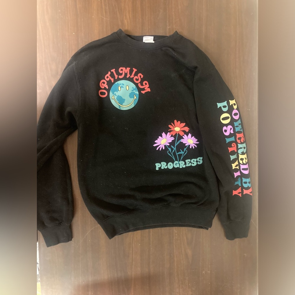 Black long sleeve shirt, Smiley originals, M